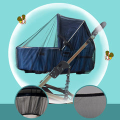 Sysmie stretchable net fits most strollers for quick on-the-go protection.