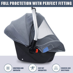 Sysmie bassinet insect net gray shields sleeping baby from bugs peacefully