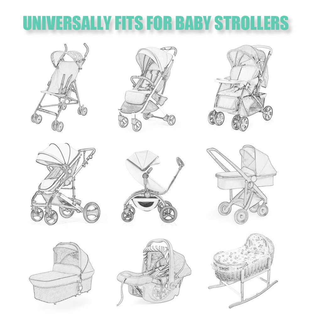 Sysmie two-pack set in white for multiple baby gear setups.