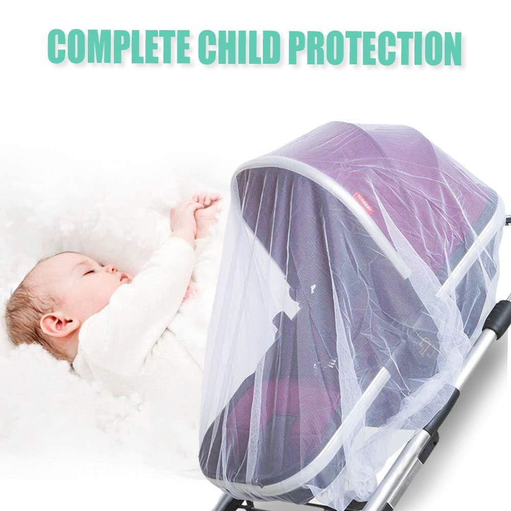Sysmie universal-fit net protects bassinet, car seat, and playard.