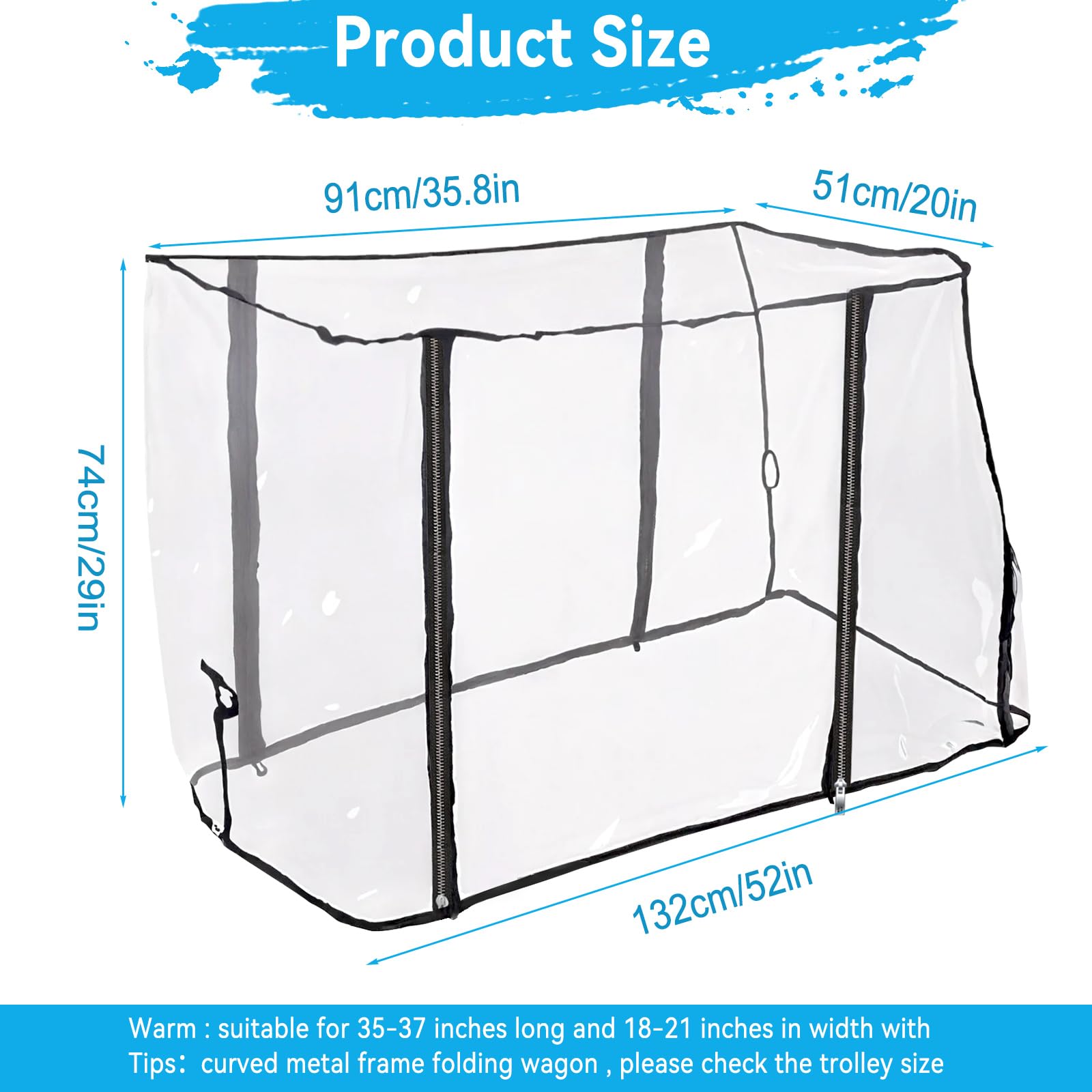 SYWAN wagon cover rain on wagon during pour demonstrates weather protection