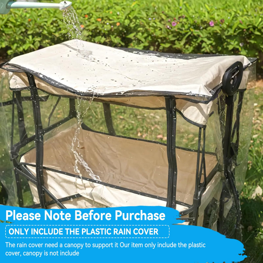 SYWAN wagon cover rain protected camping picnic setup