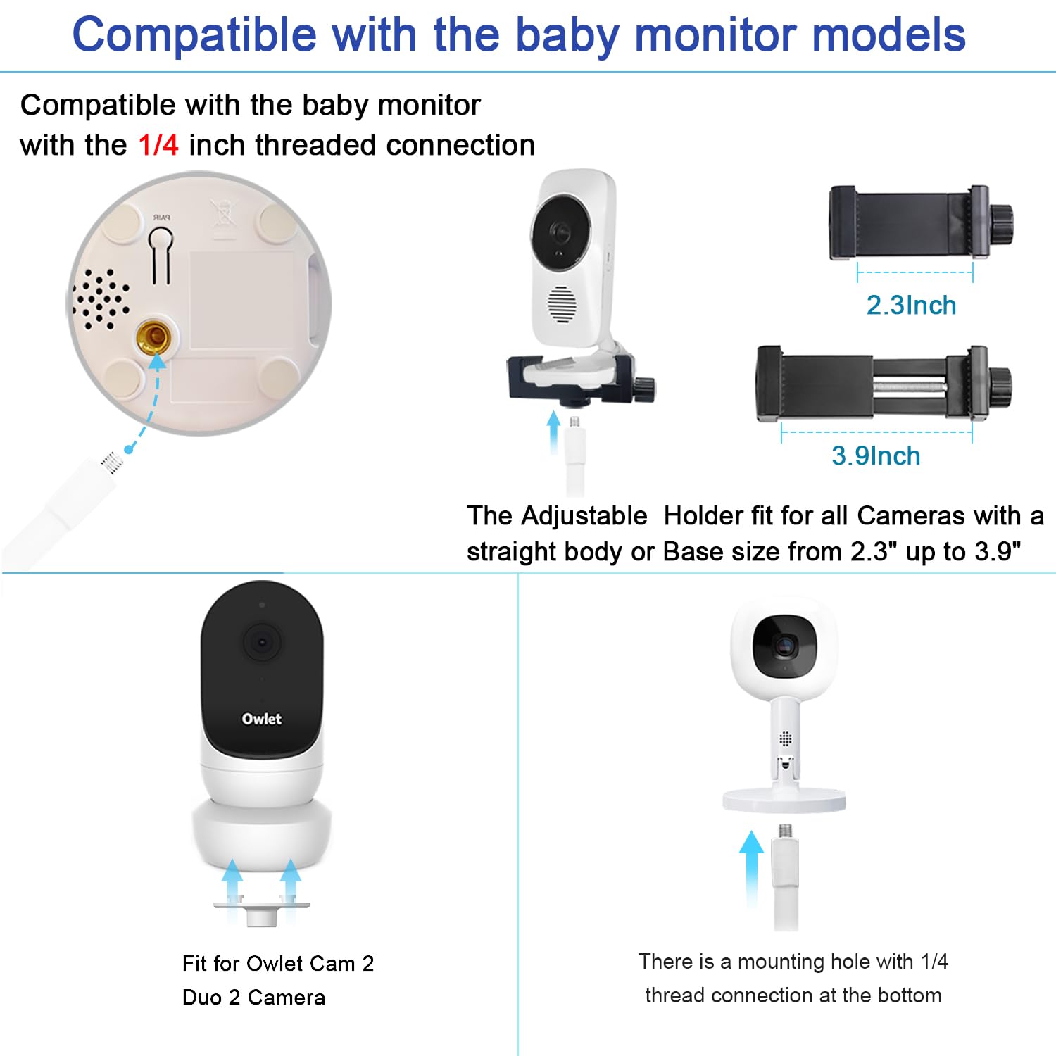 SZAOYU Owlet Cam 2 compatibility enables flexible placement options