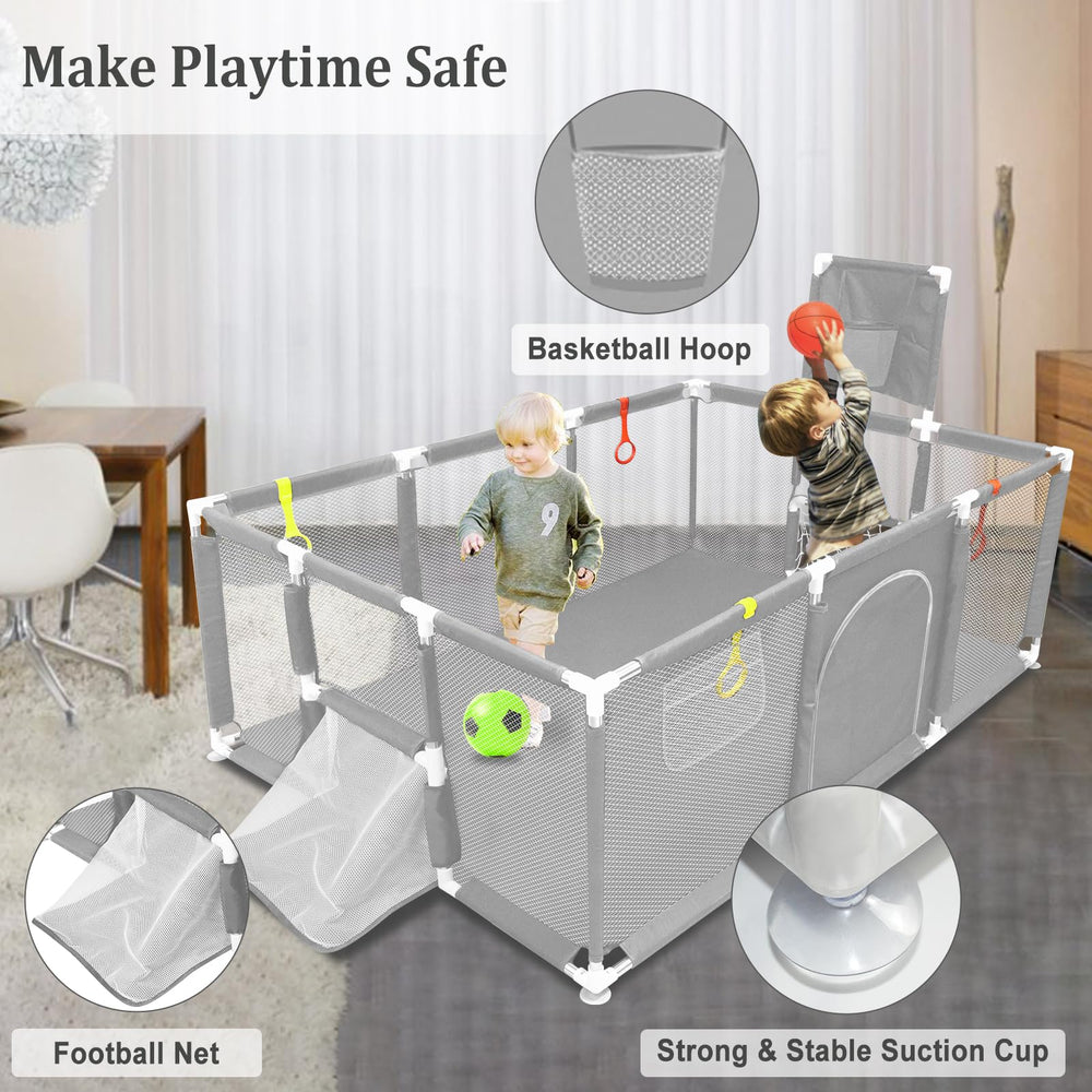 SZBOB large playpen football nets highlights integrated play activity
