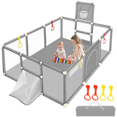 SZBOB large playpen full view showing spacious play area for safe, supervised exploration