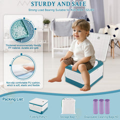 SZBOB travel potty expanded to full height for comfortable use anywhere.