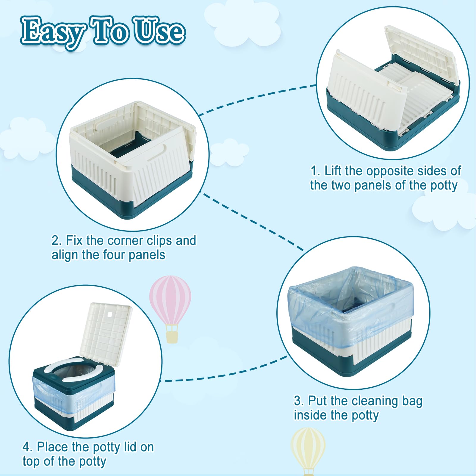 SZBOB travel potty road-trip-ready, fits in car and bags.
