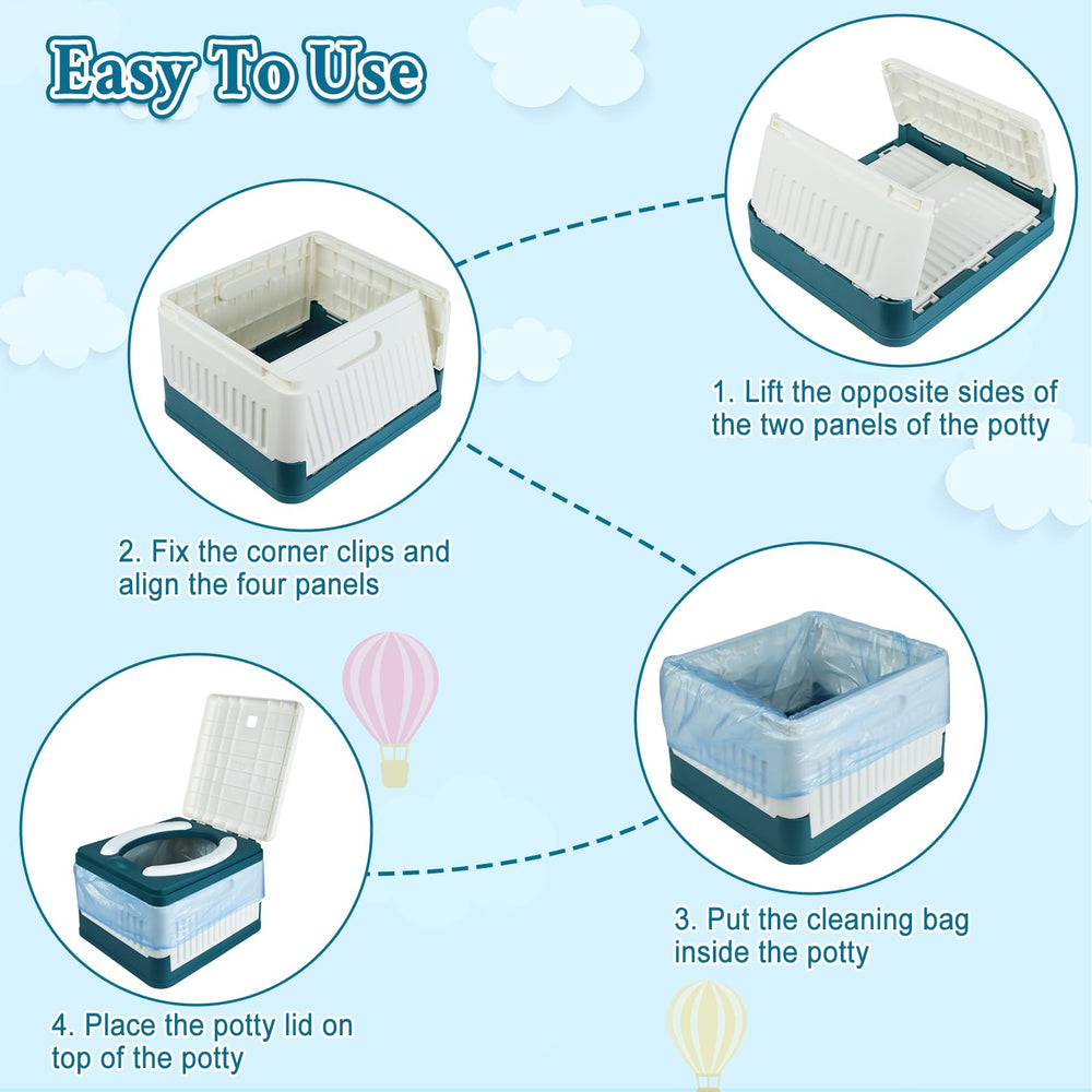 SZBOB travel potty road-trip-ready, fits in car and bags.
