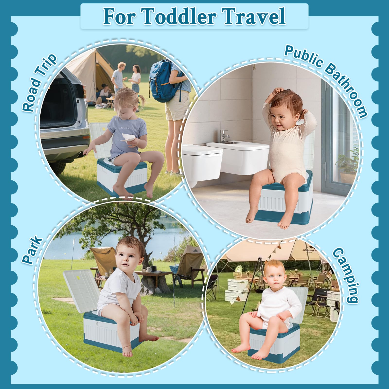 SZBOB travel potty splash guard helps contain mess for girls and boys.