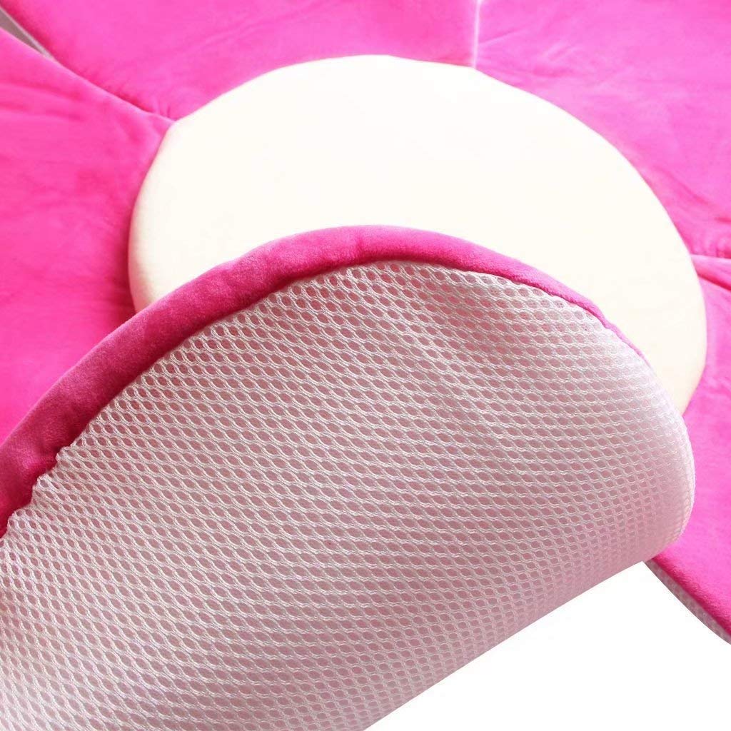 SZCQ Baby Bath Lotus Cushion travel-dry highlights lightweight quick drying for on the go baths.