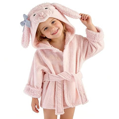 SZCQ hooded towel with pink dog design delights baby after bath.