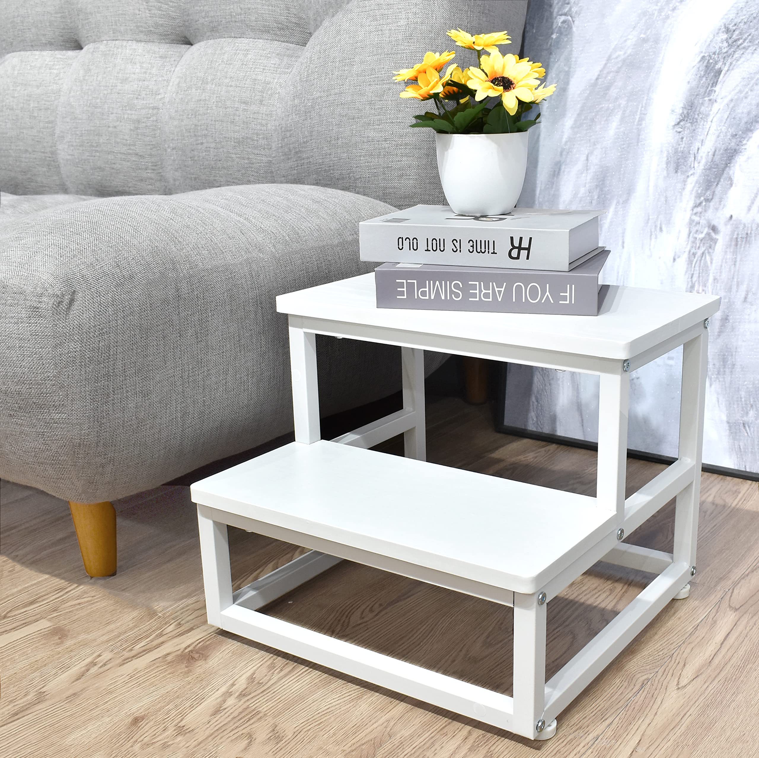 SZLHANJZ nursery step stool in kitchen use-case shows safe handwashing access