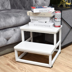 SZLHANJZ nursery step stool white side view shows stable frame and rounded corners