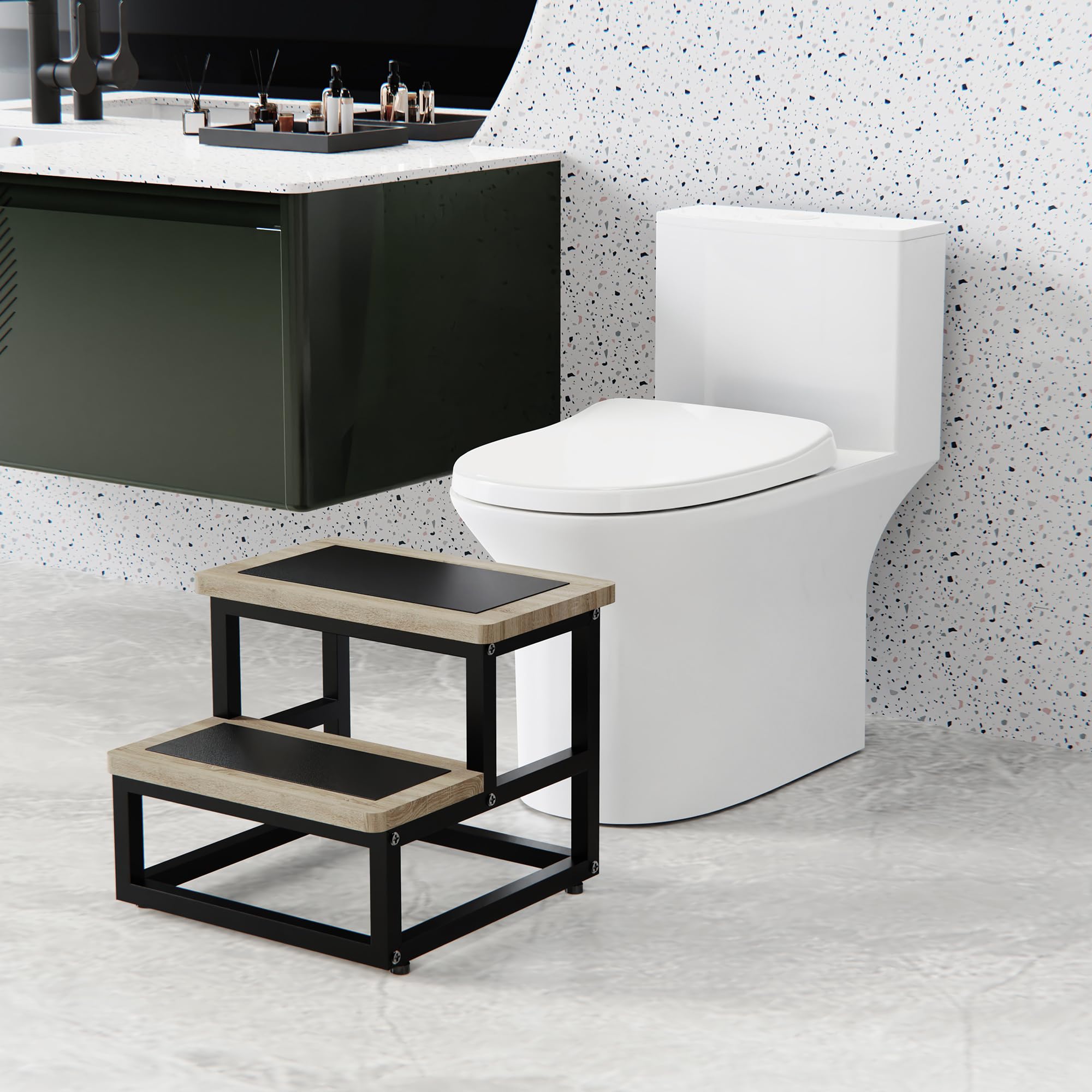 SZLHANJZ step stool beige kitchen use for countertop access.