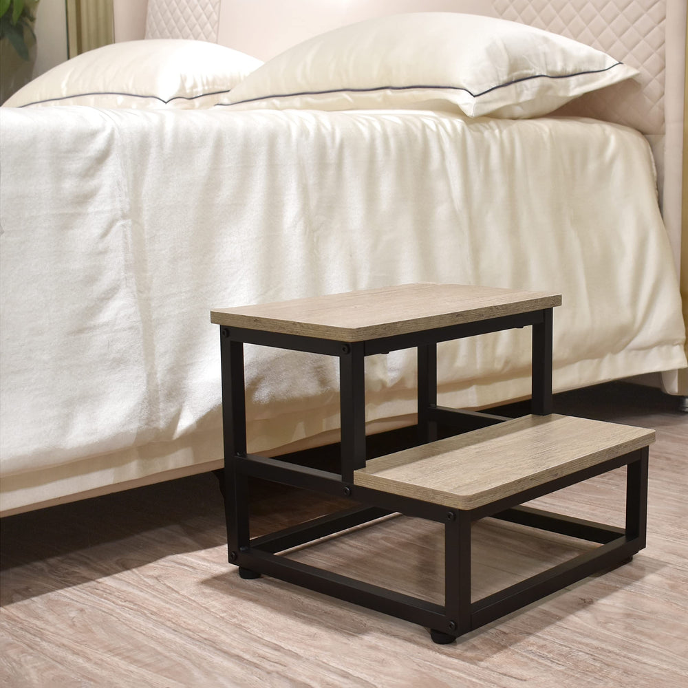 SZLHANJZ step stool beige round corners ensure safe use.