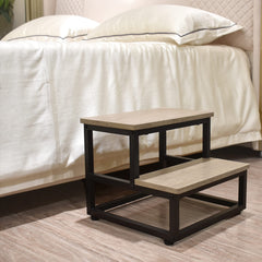 SZLHANJZ step stool beige round corners ensure safe use.