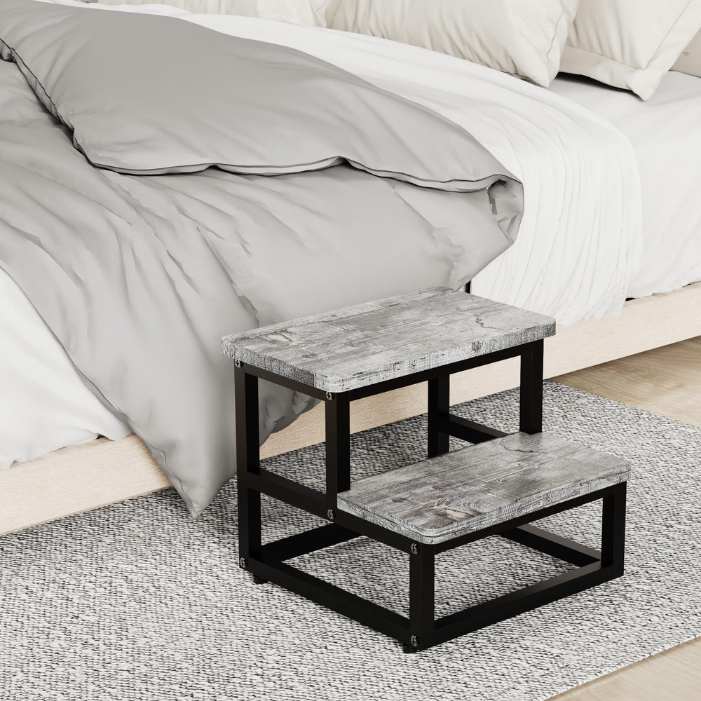 SZLHANJZ step stool non-slip mats ensure secure footing during tasks.