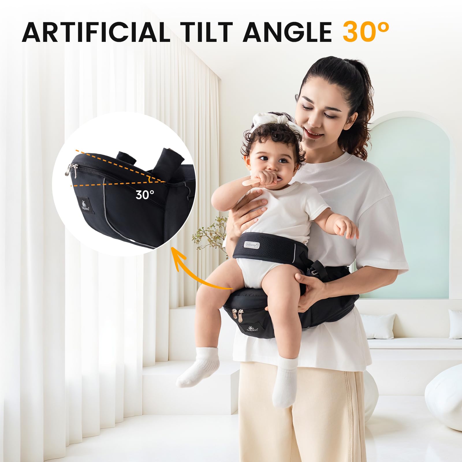 SZRUNZHU waist-belt provides even weight distribution for reduced shoulder effort.