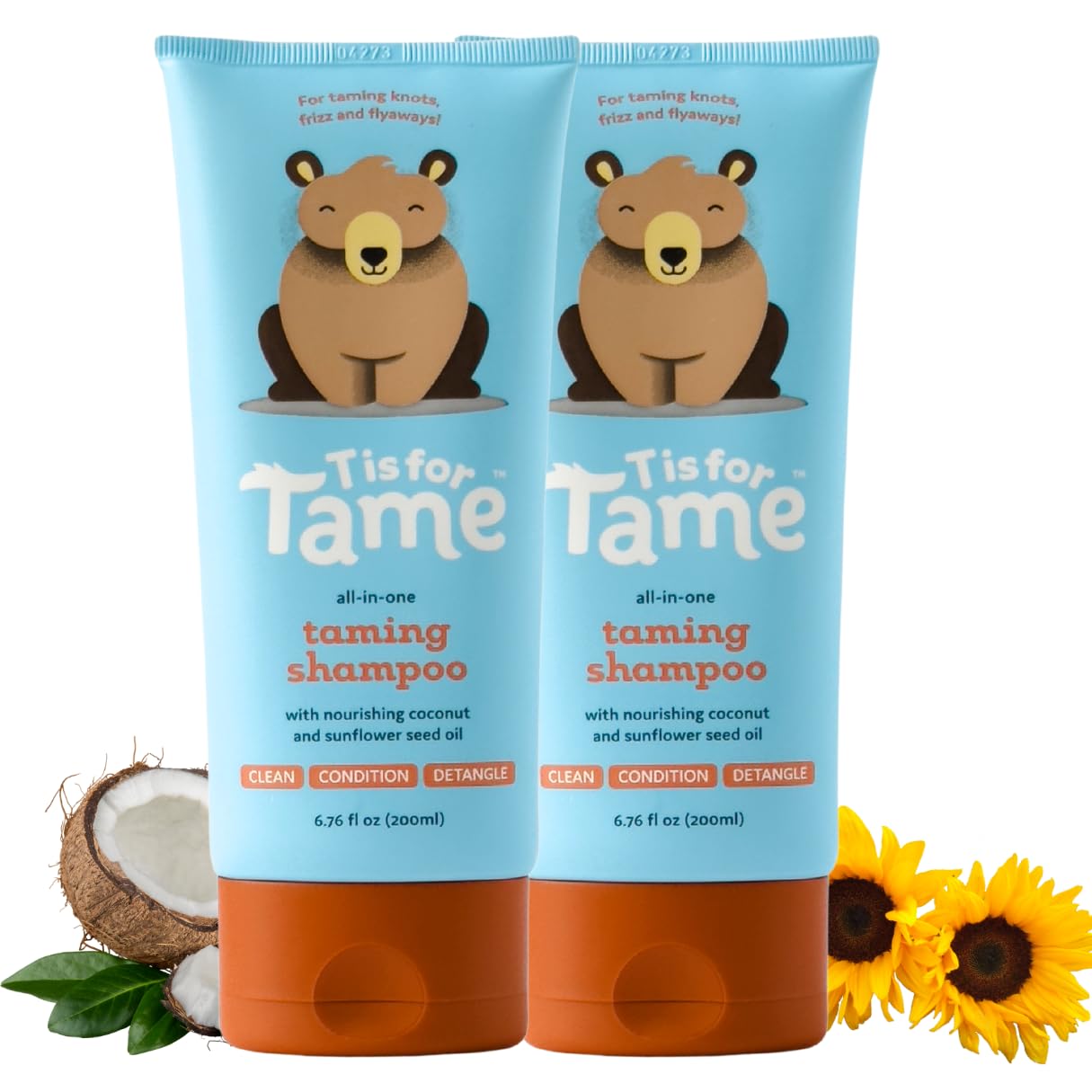 T is for Tame baby shampoo tear-free bath time formula for gentle cleansing