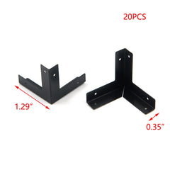 T Tulead iron corner protector black finish on dresser edge for durability.