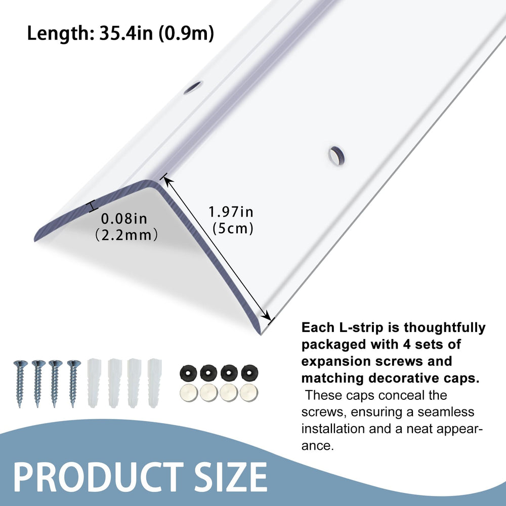 Taaizau wall corner protector with screw-fix set for secure wall edge protection.