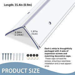 Taaizau wall corner protector with screw-fix set for secure wall edge protection.