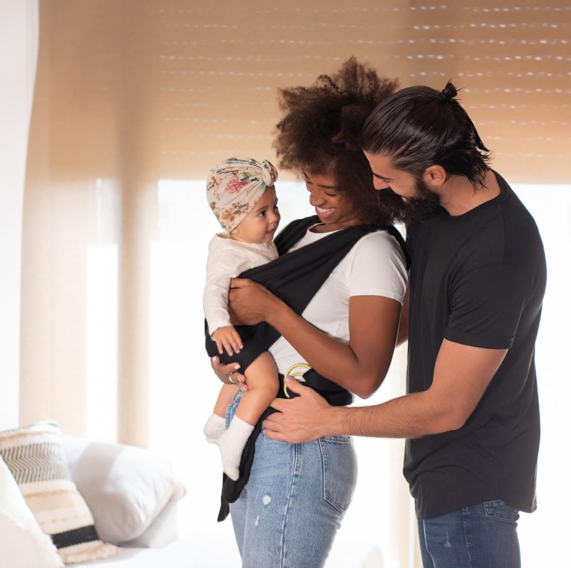 TAB baby wrap-breastfeeding-discreet offers privacy during on-the-go nursing
