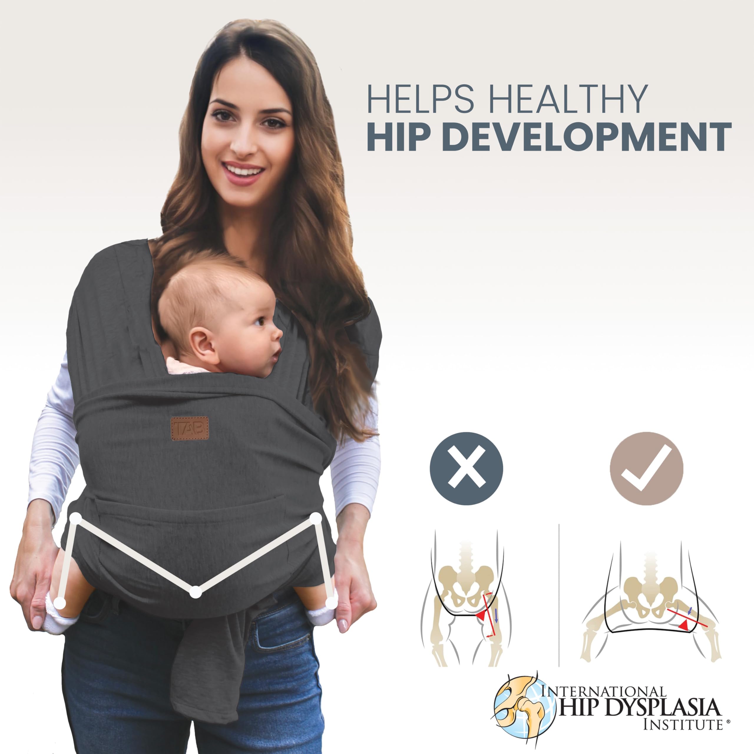 TAB adjustable ring sling demonstrates versatile sizing for multiple family members.