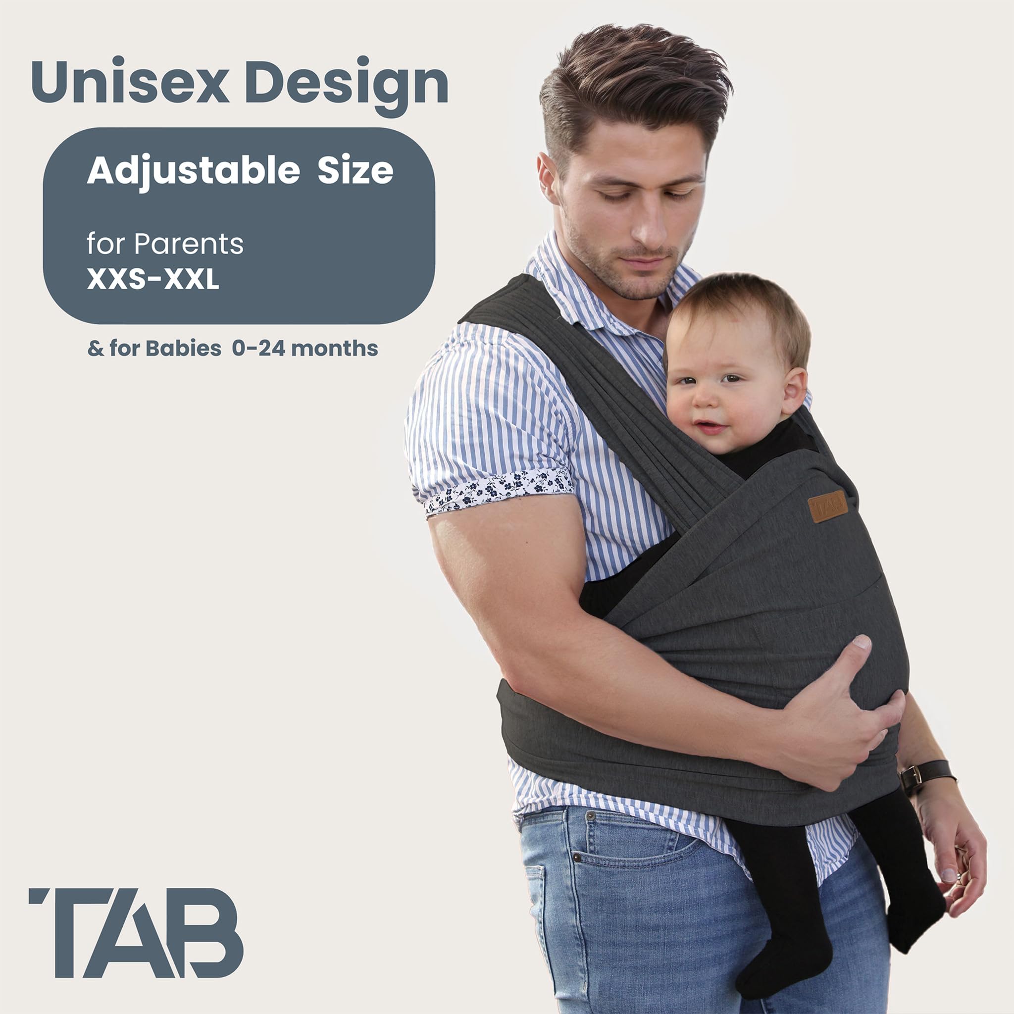 TAB privacy-friendly breastfeeding view emphasizes one-handed wear and discreet nursing.