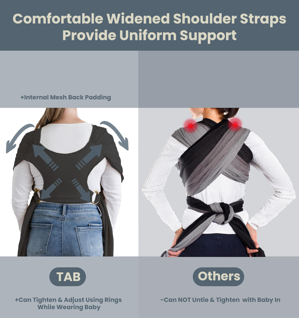 TAB dark gray gold carrier in daily-use registry scene for versatile everyday use.