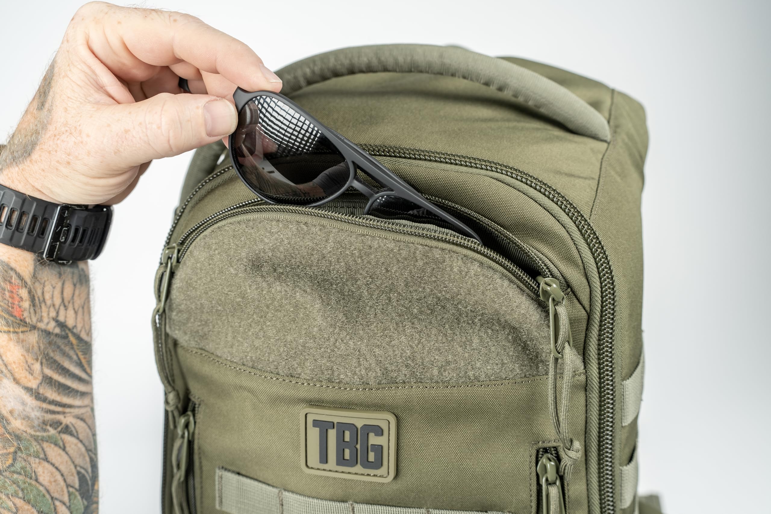 Tactical Baby Gear Daypack built-in changing mat provides quick diaper changes.