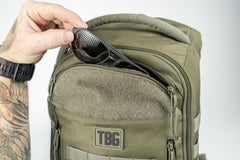 Tactical Baby Gear Daypack built-in changing mat provides quick diaper changes.
