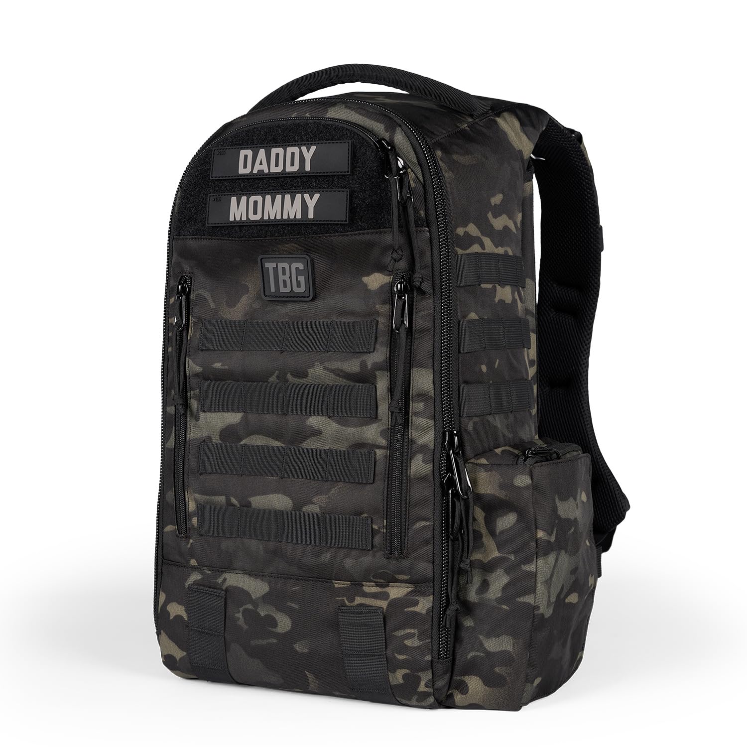 Tactical Baby Gear Daypack with MOLLE webbing for customizable dad-ready gear