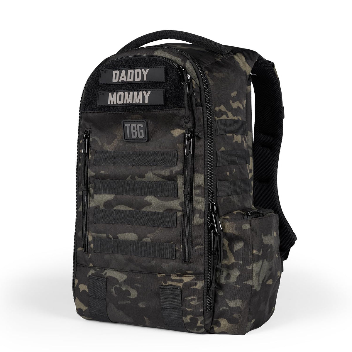 Tactical Baby Gear Daypack with MOLLE webbing for customizable dad-ready gear