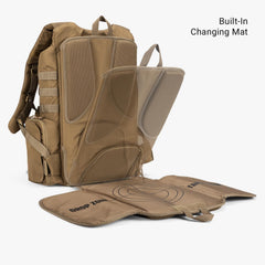Tactical Baby Gear Daypack MOLLE webbing enables expandable customization