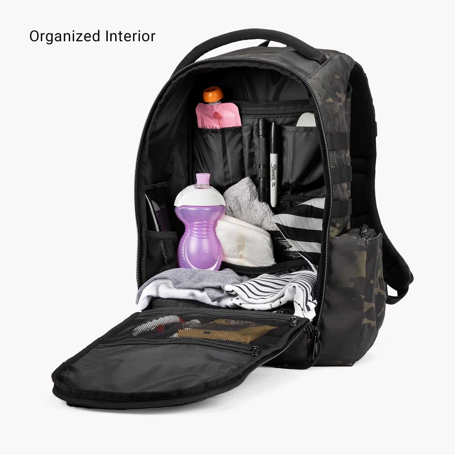 Tactical Baby Gear Daypack zippers and stitching showcase quality construction