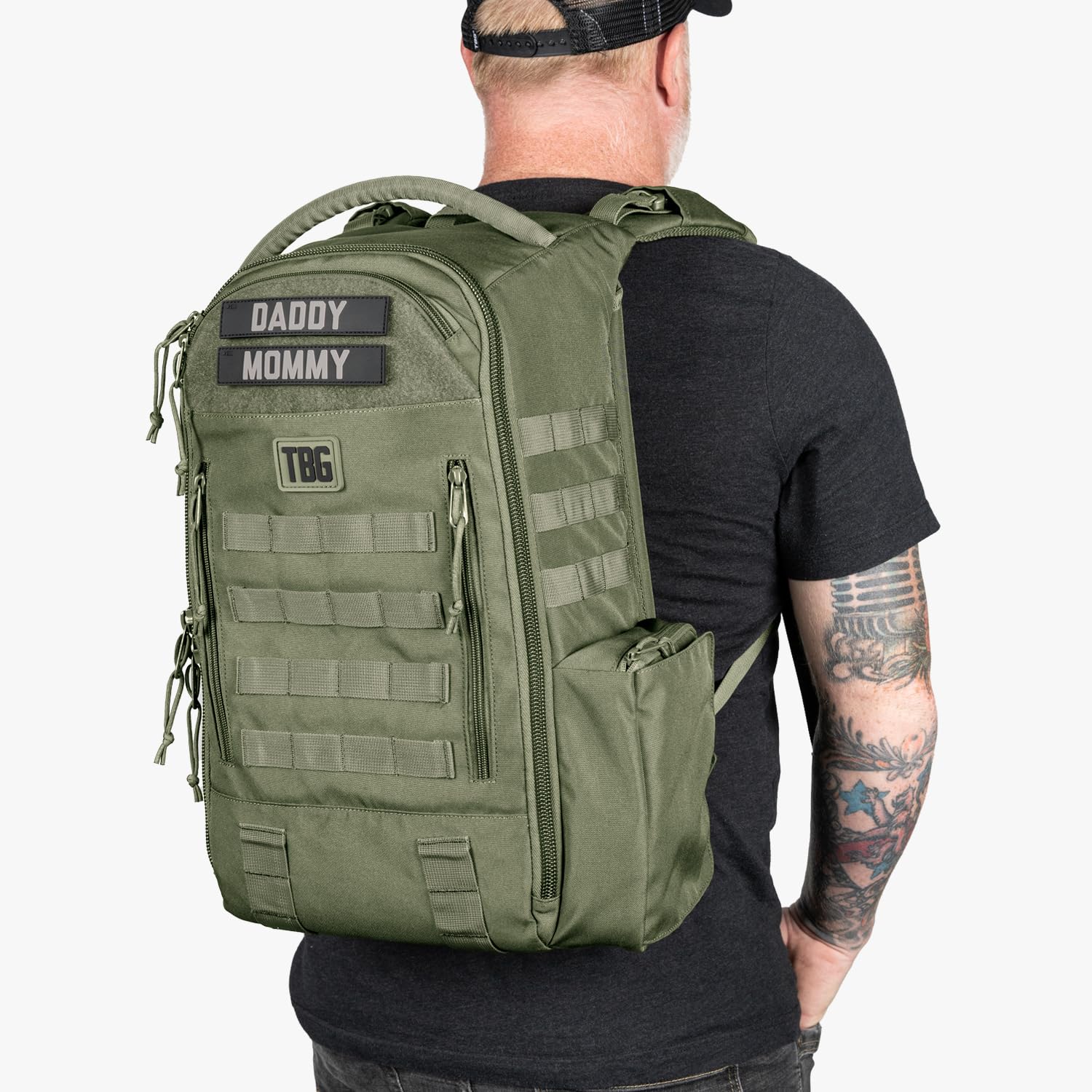 Tactical Baby Gear Daypack durable zippers ensure long-lasting performance.