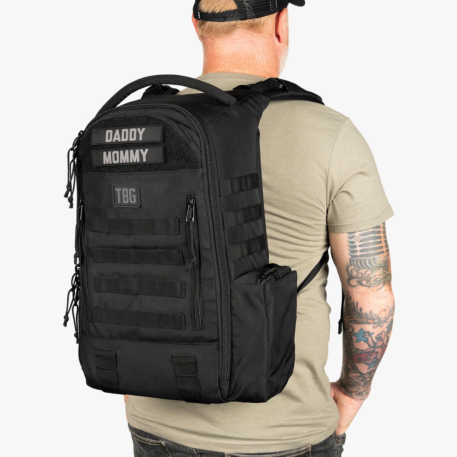 Tactical Baby Gear Daypack storage capacity demonstrates ample organization space.