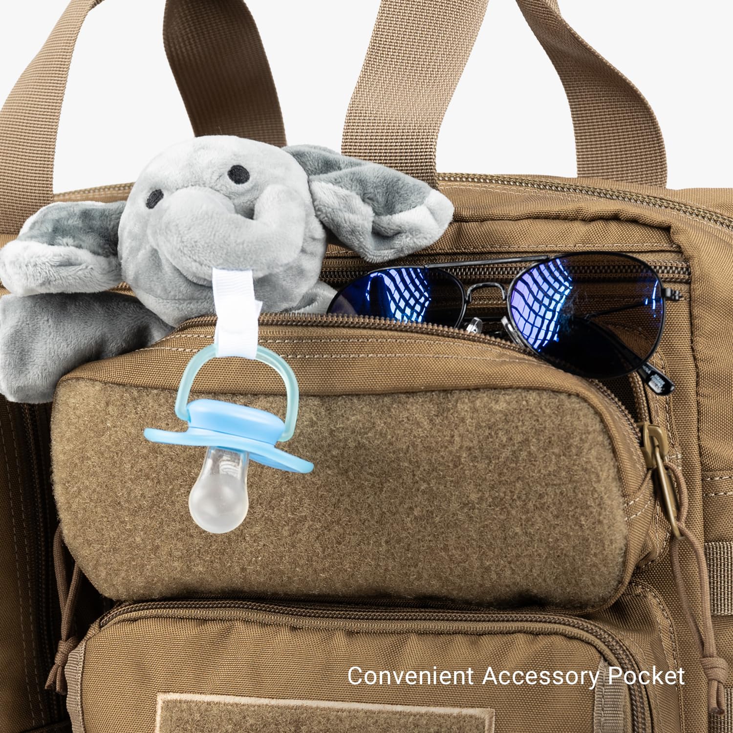 Tactical Baby Gear Deuce 4th Gen quick-access wipes pocket with magnetic flap.