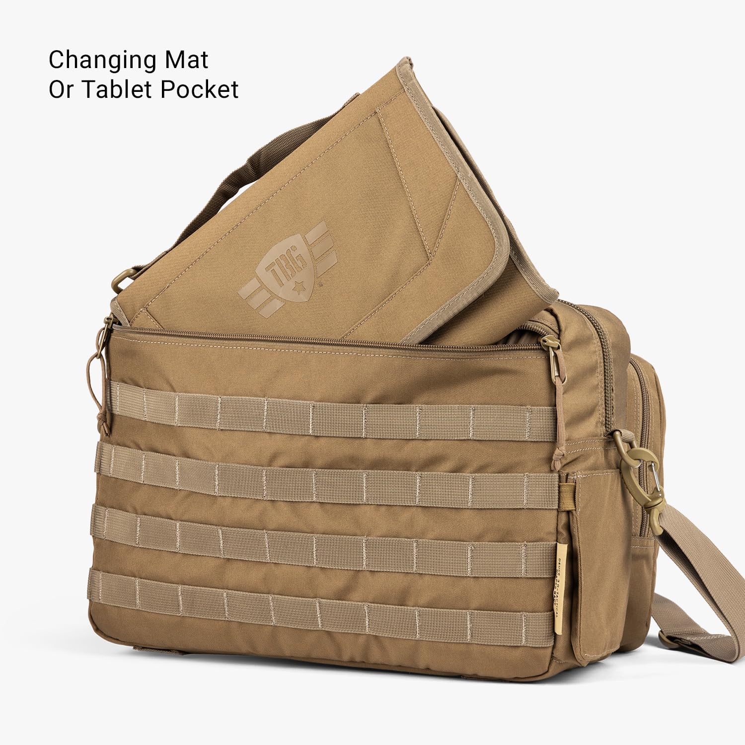 Tactical Baby Gear Deuce 4th Gen side pocket open showing quick-access layout.