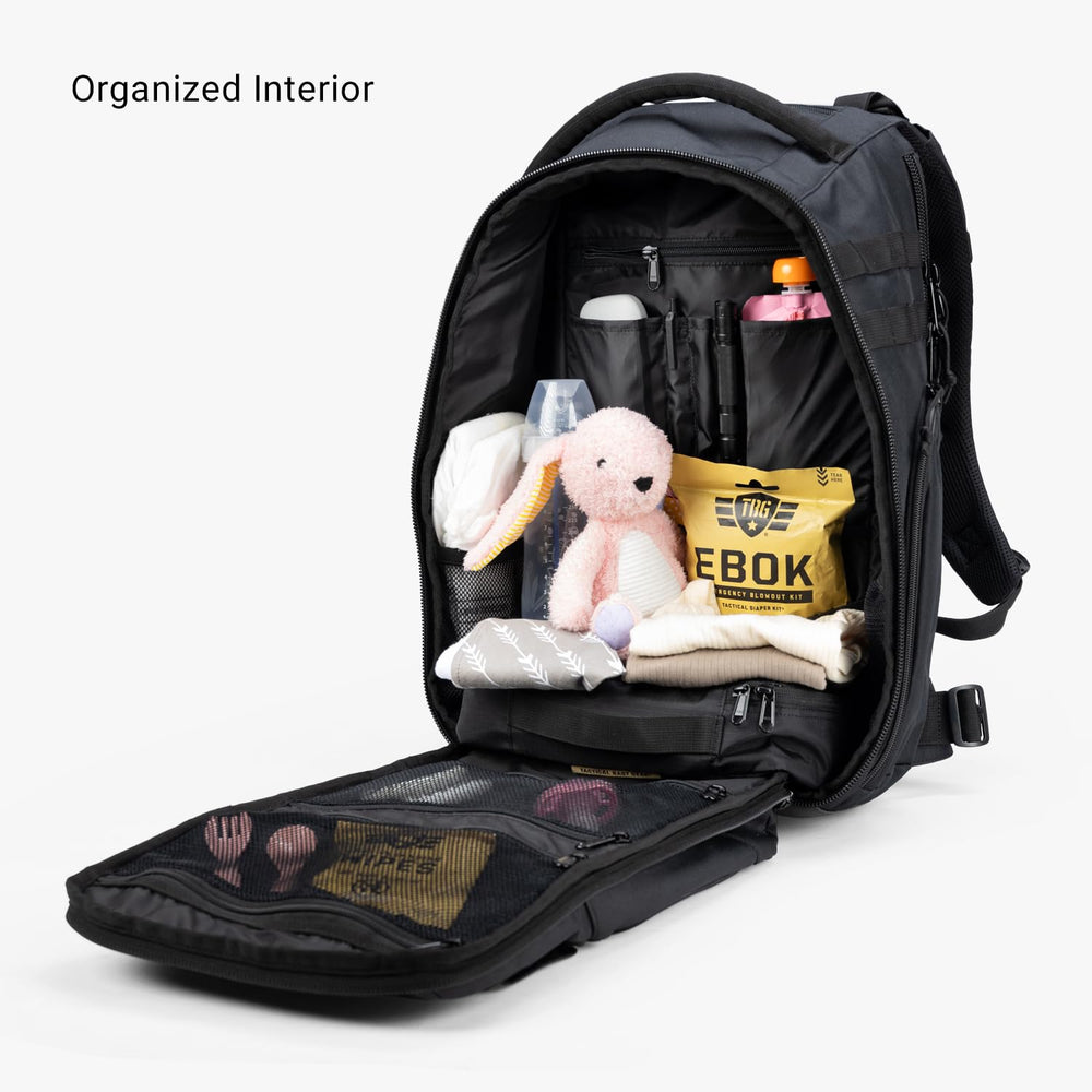 Tactical Baby Gear Everyday tactical diaper bag wipes pocket with magnetic flap.