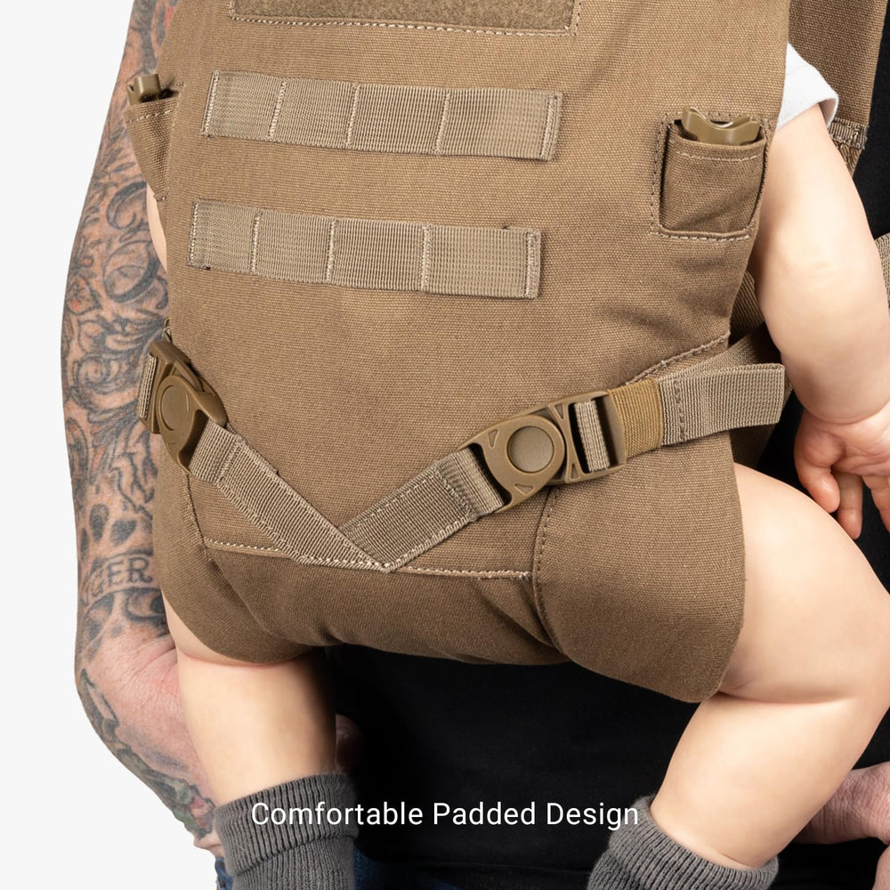 Tactical Baby Gear open-back design reduces heat buildup during long wear sessions.