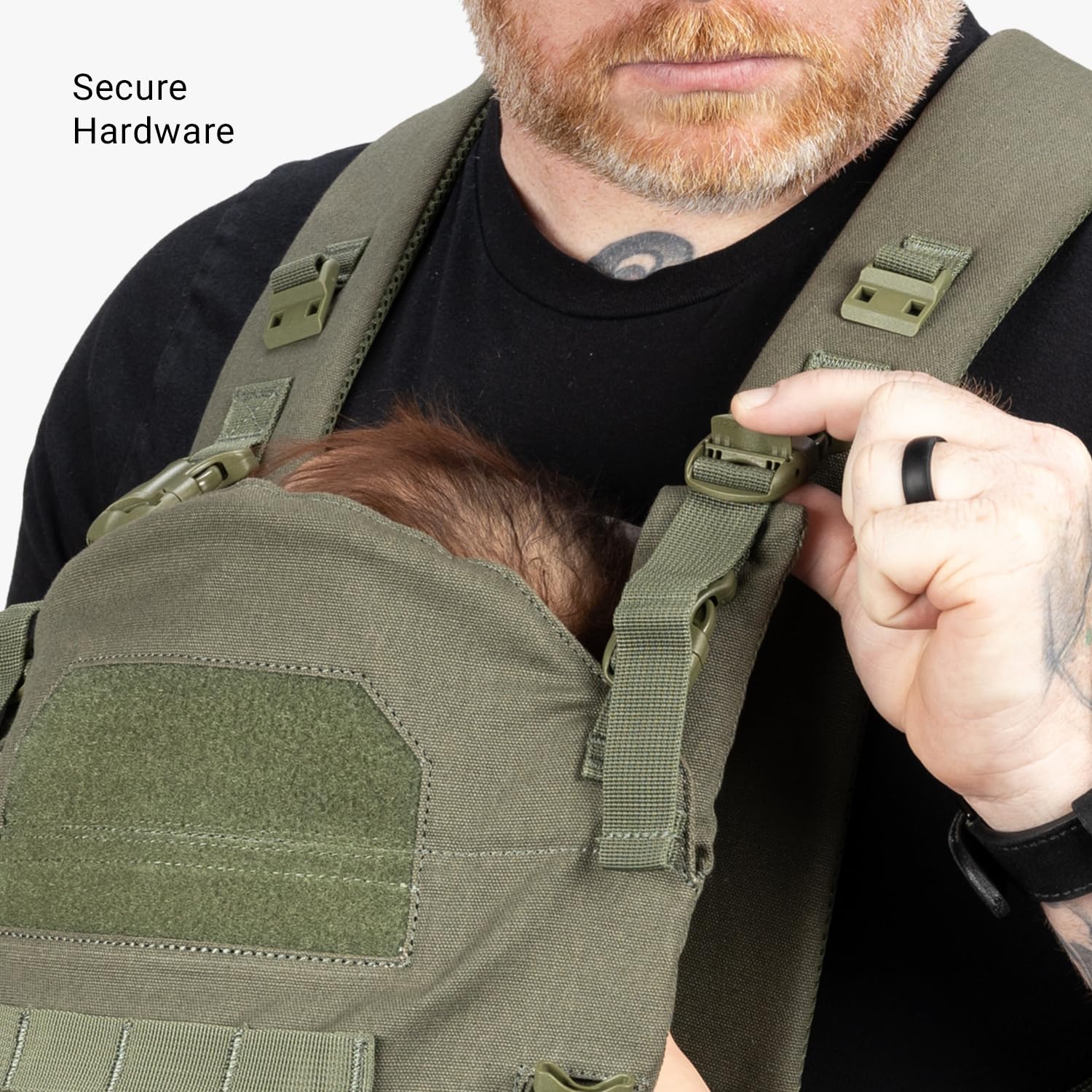 Soft padded interior adds comfort for baby’s sensitive torso.