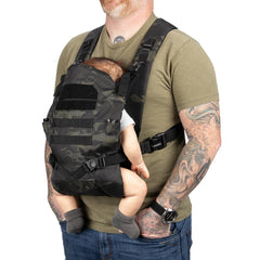 Tactical Baby Gear tactical baby carrier for dads open-back design for cooler wear.