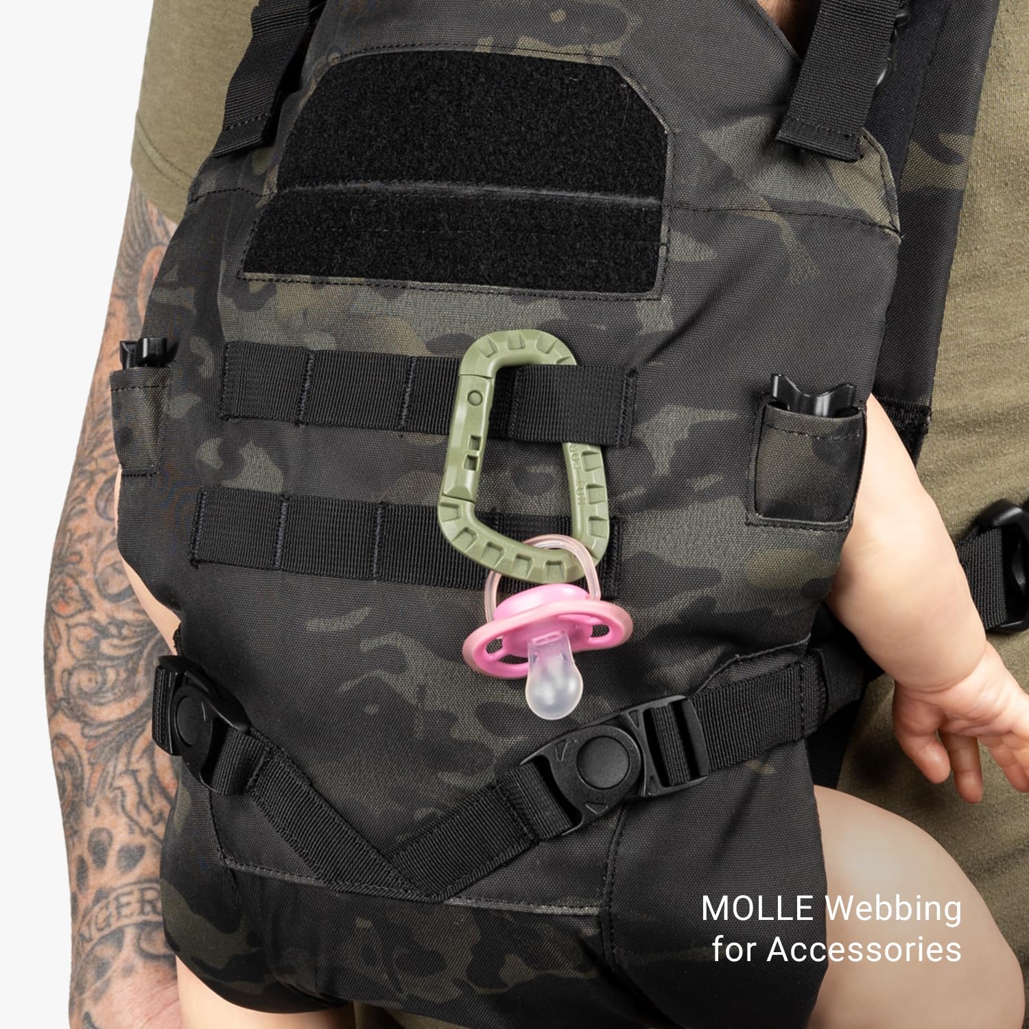 Tactical Baby Gear tactical baby carrier for dads suitable for larger babies.