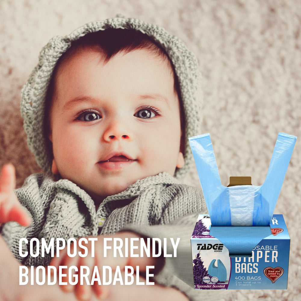 Tadge Goods 400-count refill keeps your diaper bag supply ready.
