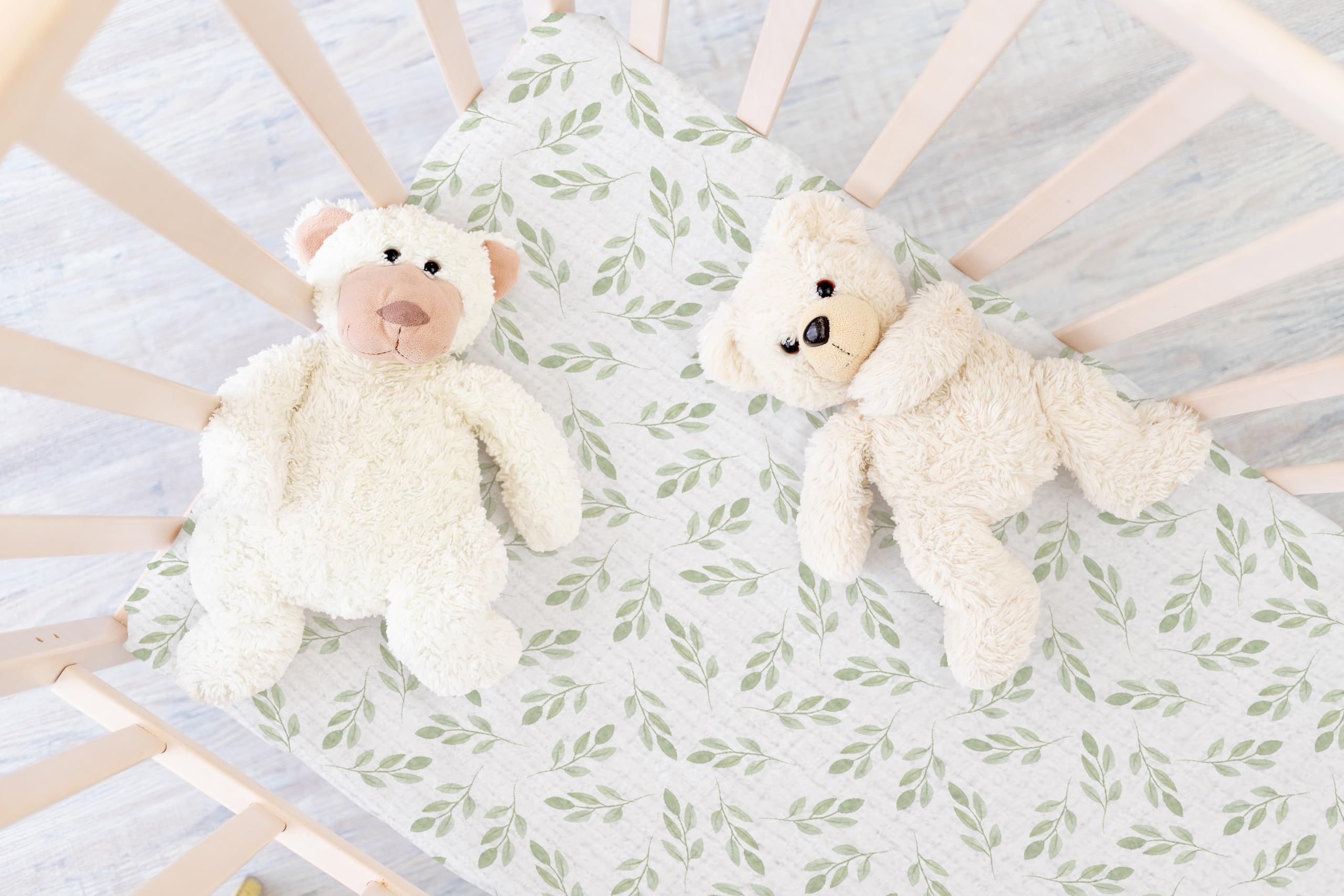 TADO MUSLIN 2-pack crib sheets; convenient, gender-neutral style for nursery updates
