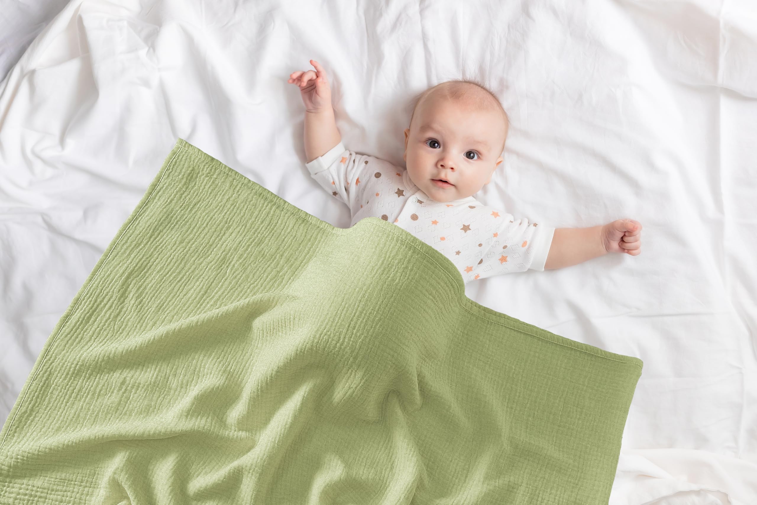 TADO MUSLIN breathable organic cotton surface ensures gentle touch for baby skin