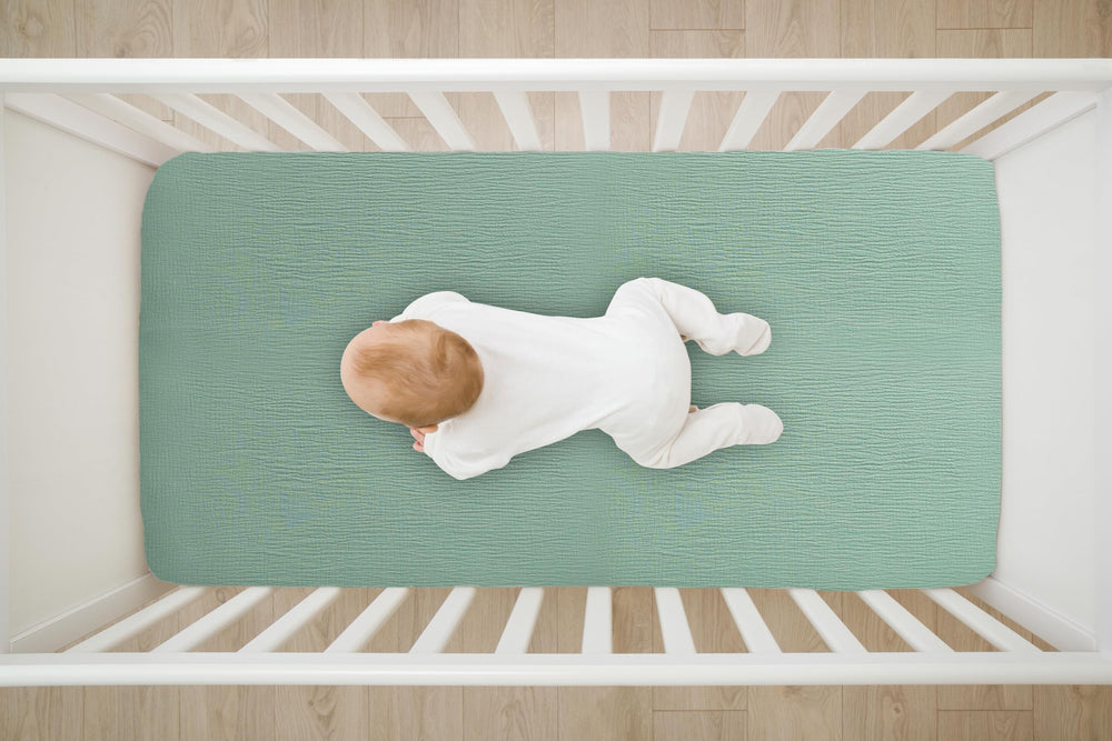 TADO MUSLIN crib sheet breathable double-layer muslin fabric for all-season comfort