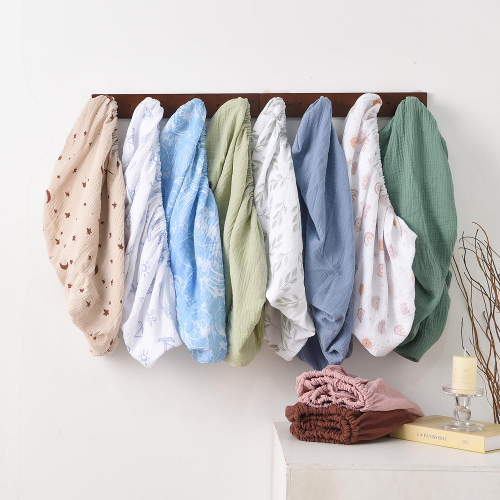 TADO MUSLIN deep pockets keep sheets in place, reducing shifting hazards at night.